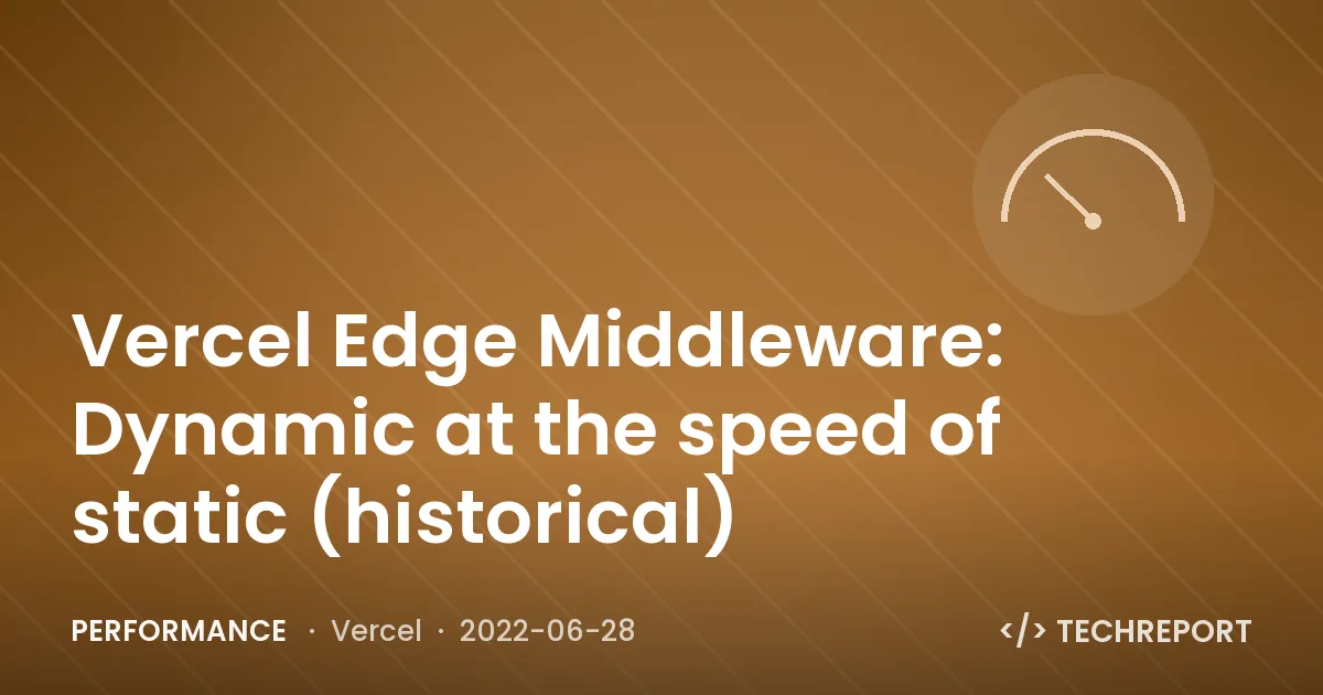 Vercel Edge Middleware: Dynamic at the speed of static (historical)