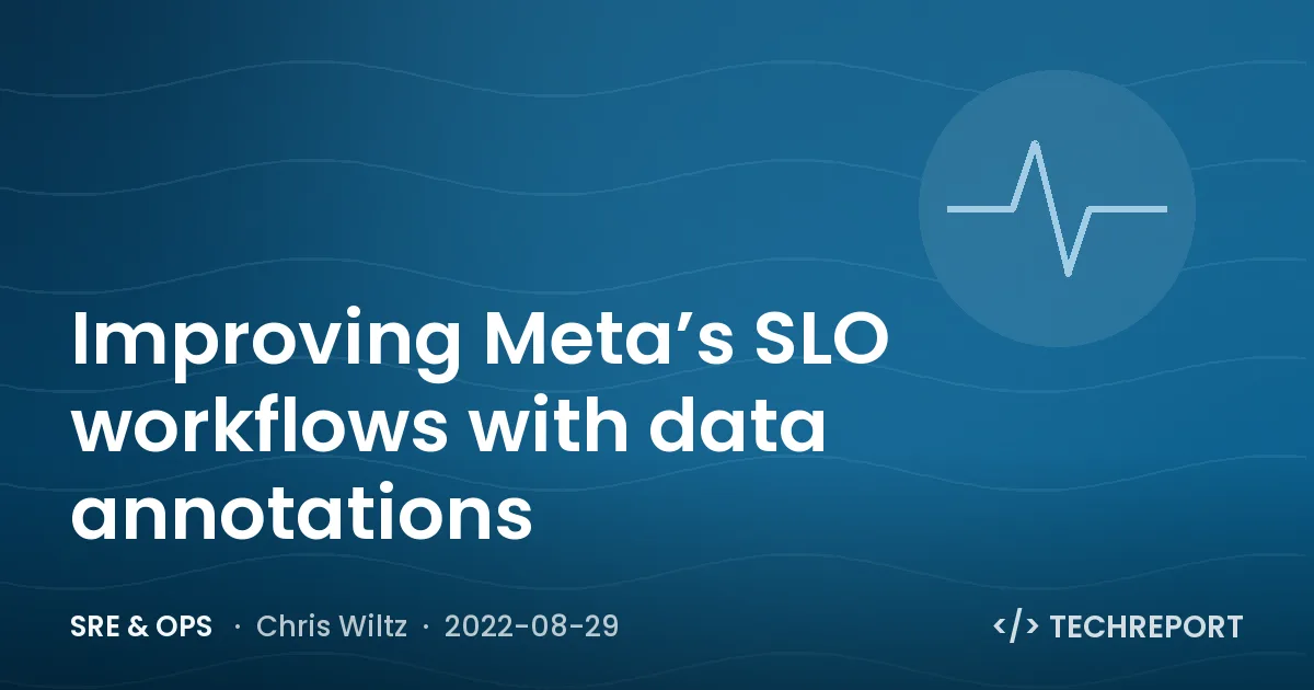 SRE & Ops — Improving Meta’s SLO workflows with data annotations