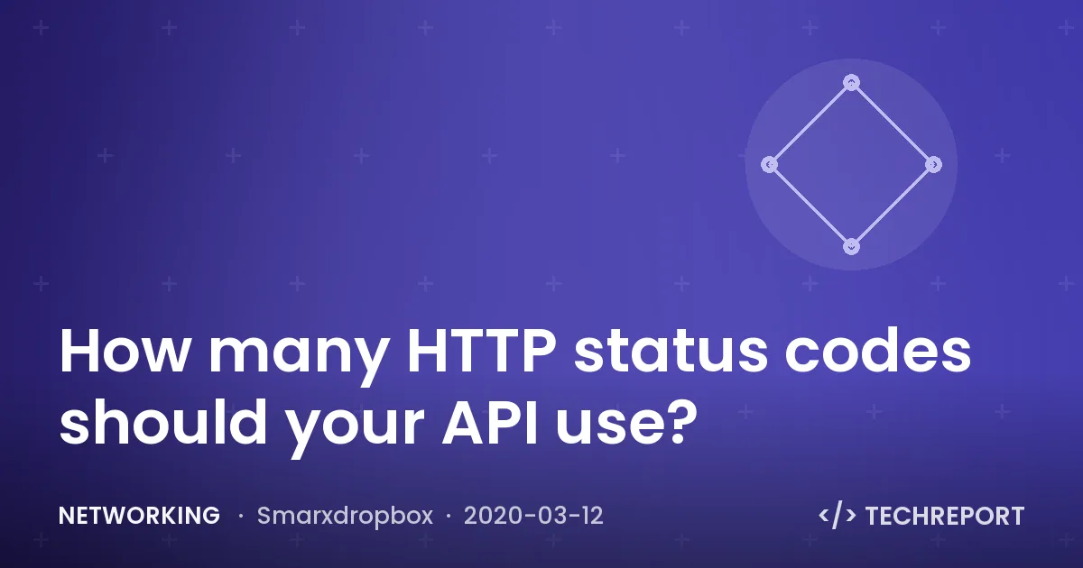 Networking — How many HTTP status codes should your API use?