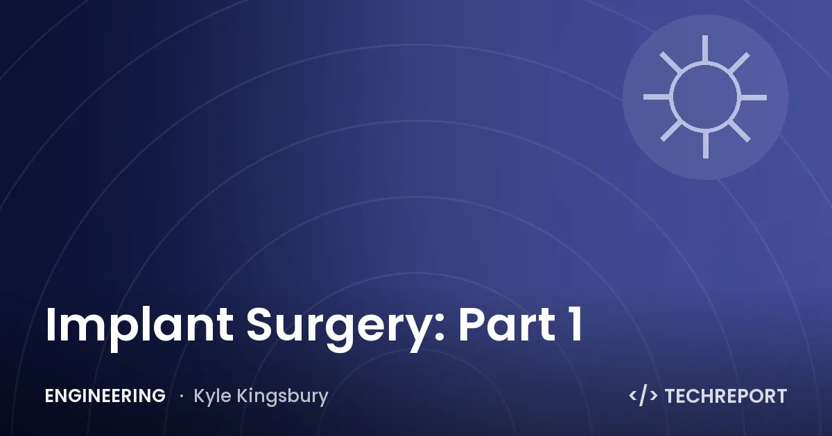 Implant Surgery: Part 1