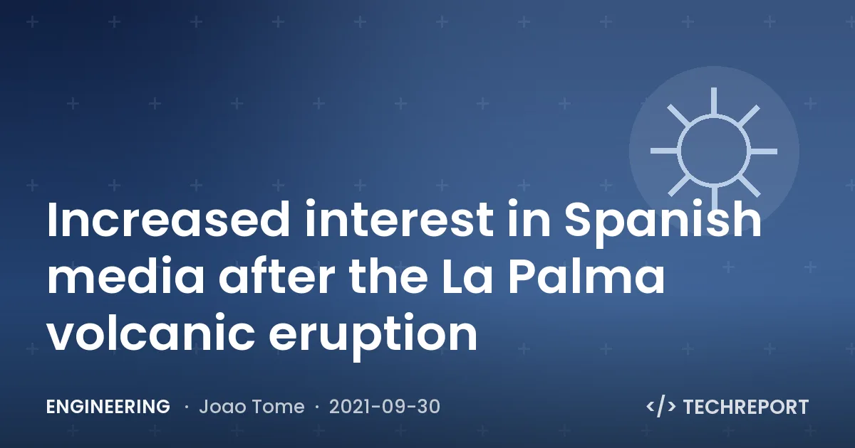 Increased interest in Spanish media after the La Palma volcanic eruption