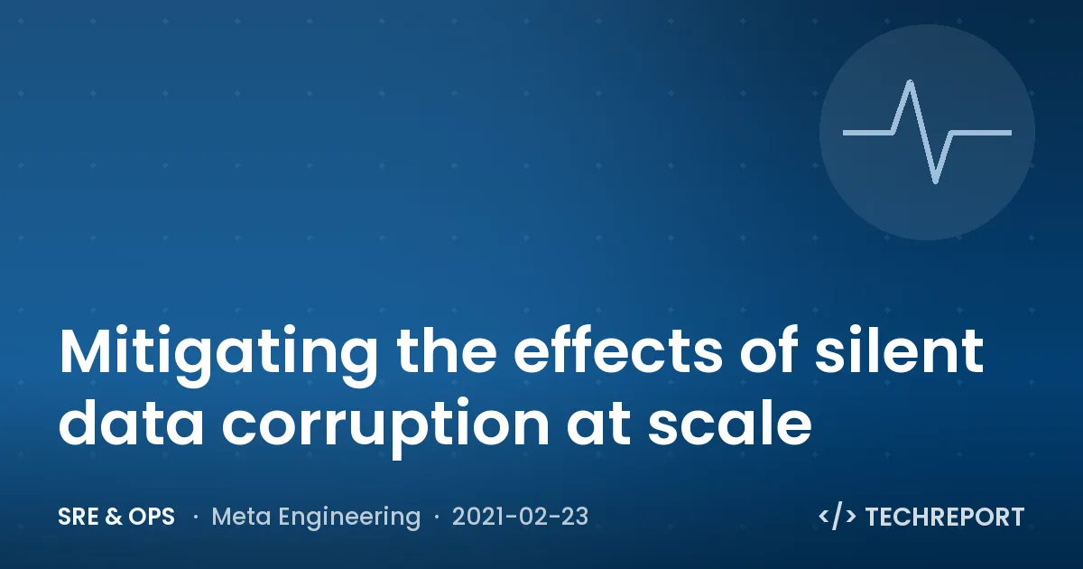 Mitigating the effects of silent data corruption at scale
