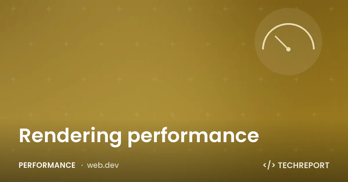 Rendering performance