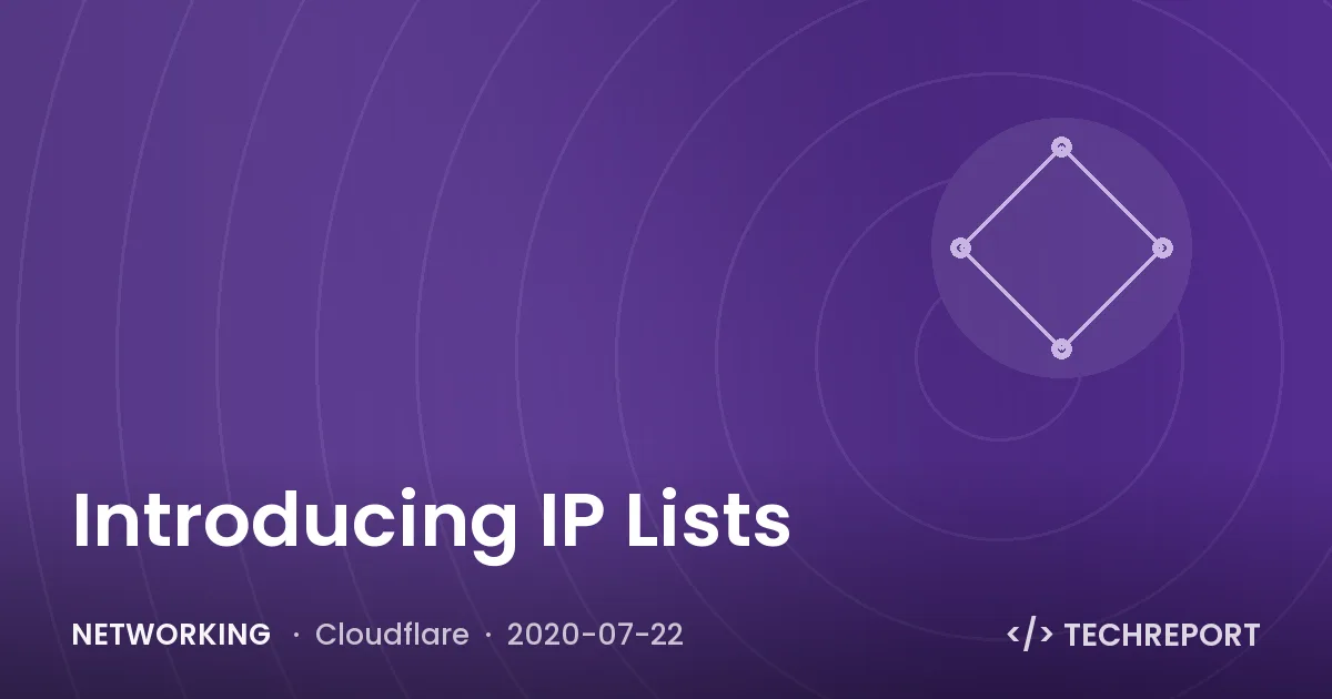 Introducing IP Lists