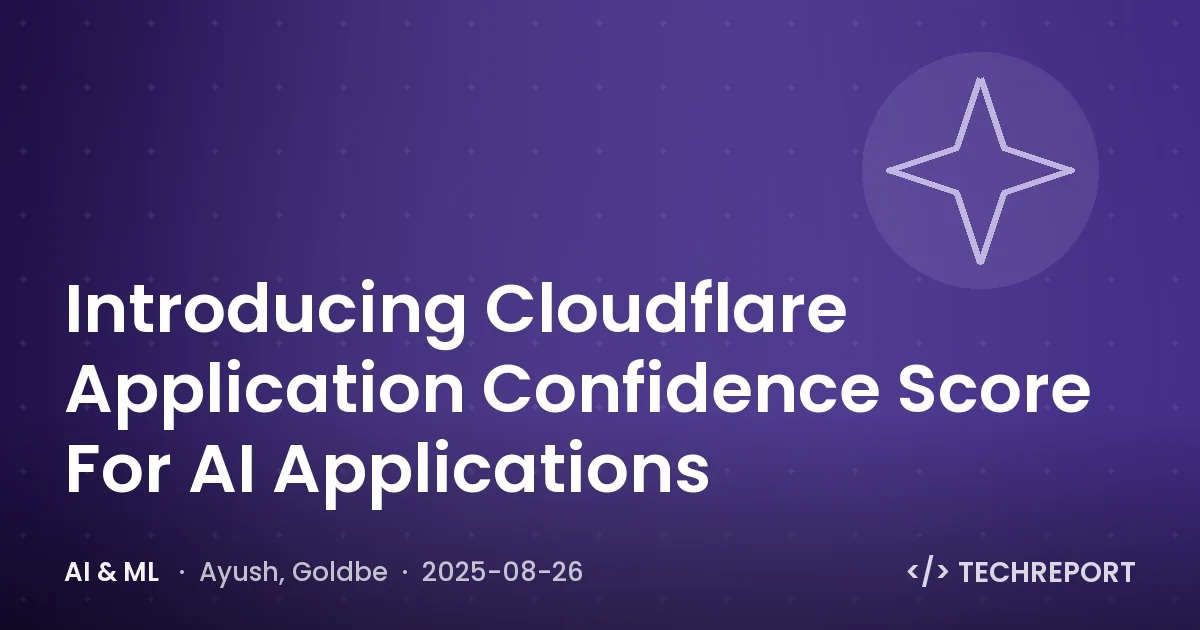 Introducing Cloudflare Application Confidence Score For AI Applications