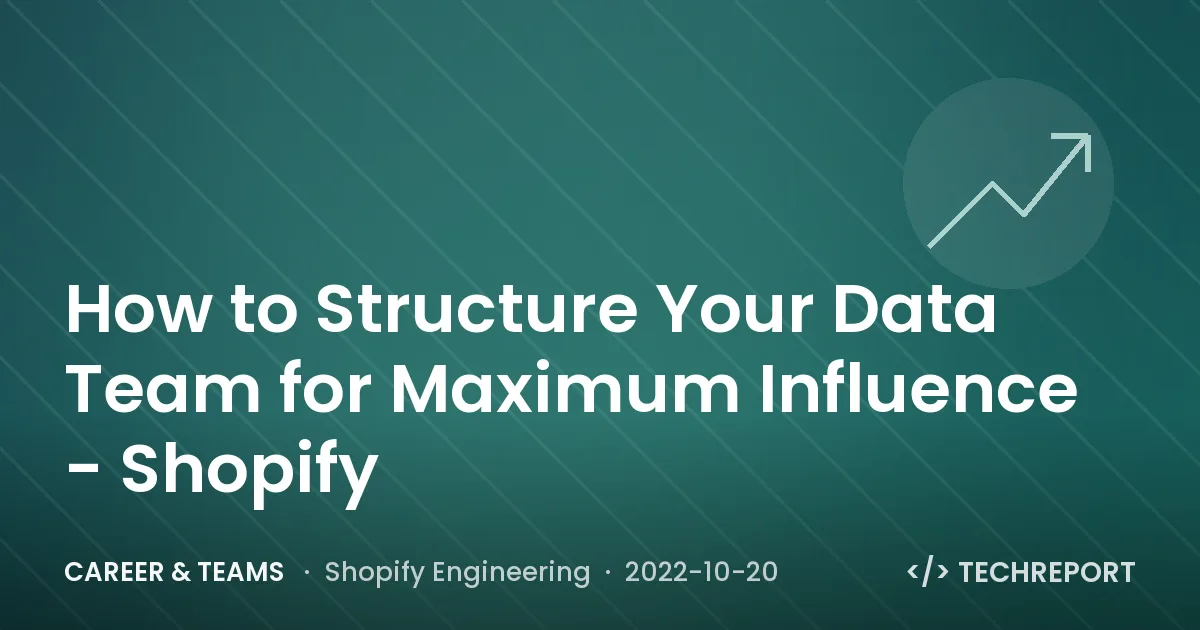 How to Structure Your Data Team for Maximum Influence - Shopify