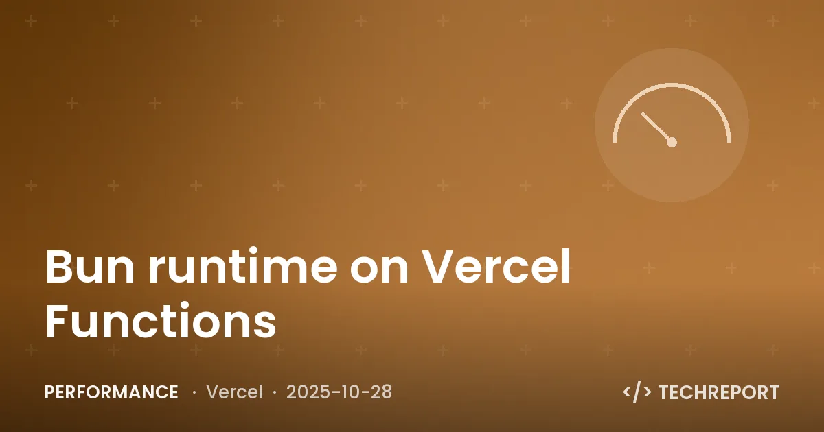 Bun runtime on Vercel Functions