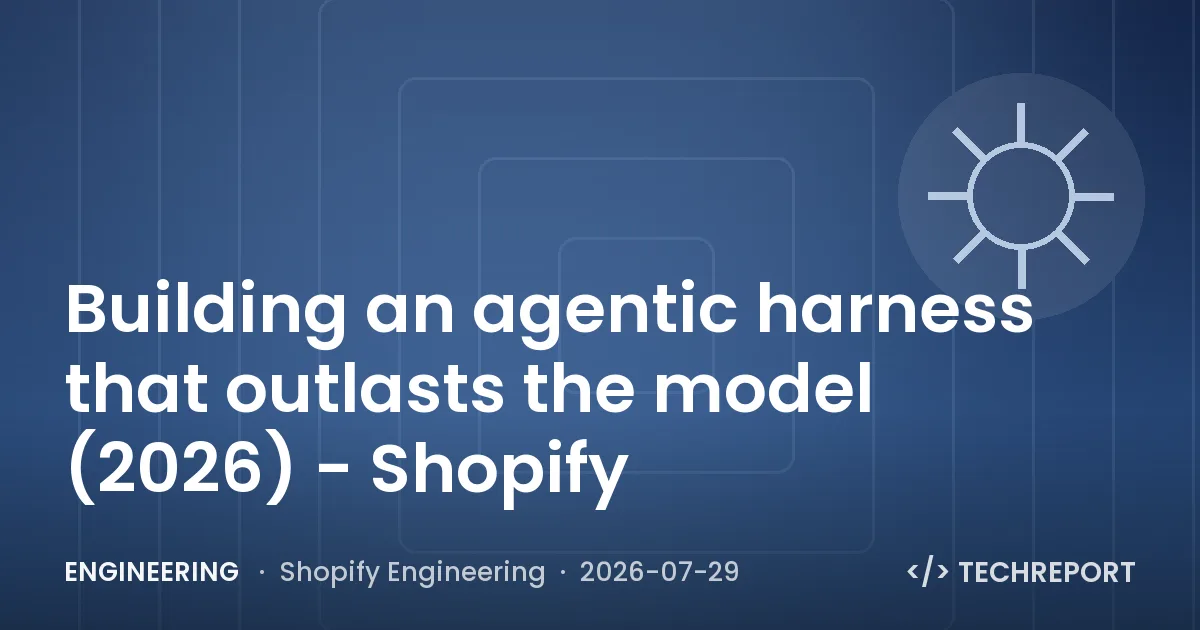 Engineering — Building an agentic harness that outlasts the model (2026) - Shopify