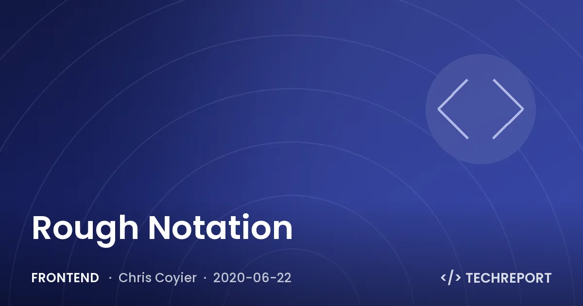 Rough Notation