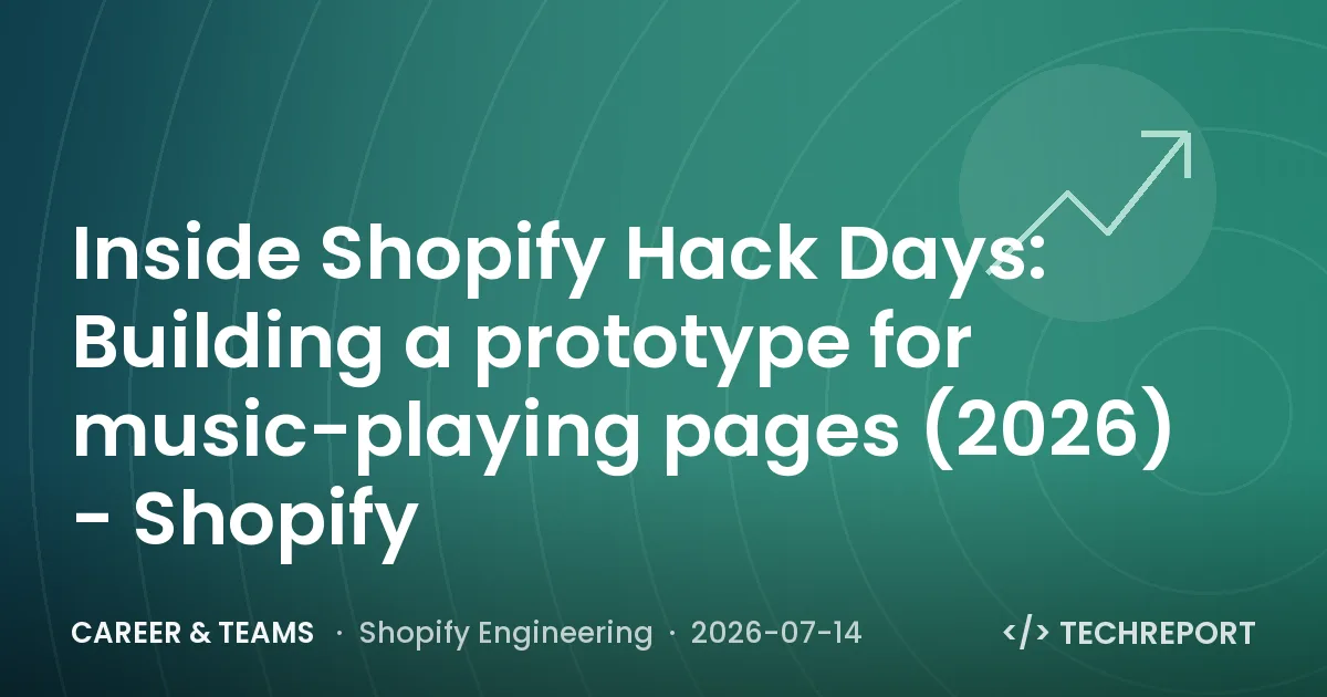 Career & Teams — Inside Shopify Hack Days: Building a prototype for music-playing pages (2026) - Shopify