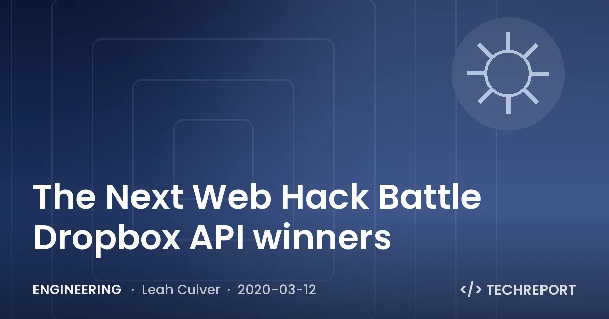 The Next Web Hack Battle Dropbox API winners