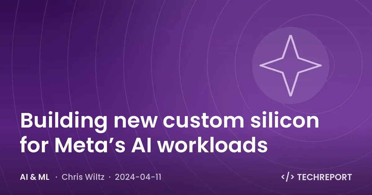 Building new custom silicon for Meta’s AI workloads