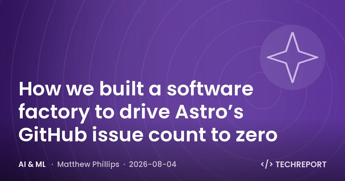 AI & ML — How we built a software factory to drive Astro’s GitHub issue count to zero