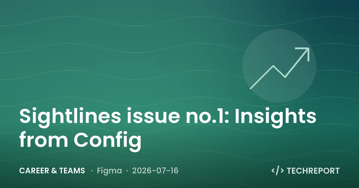 Career & Teams — Sightlines issue no.1: Insights from Config