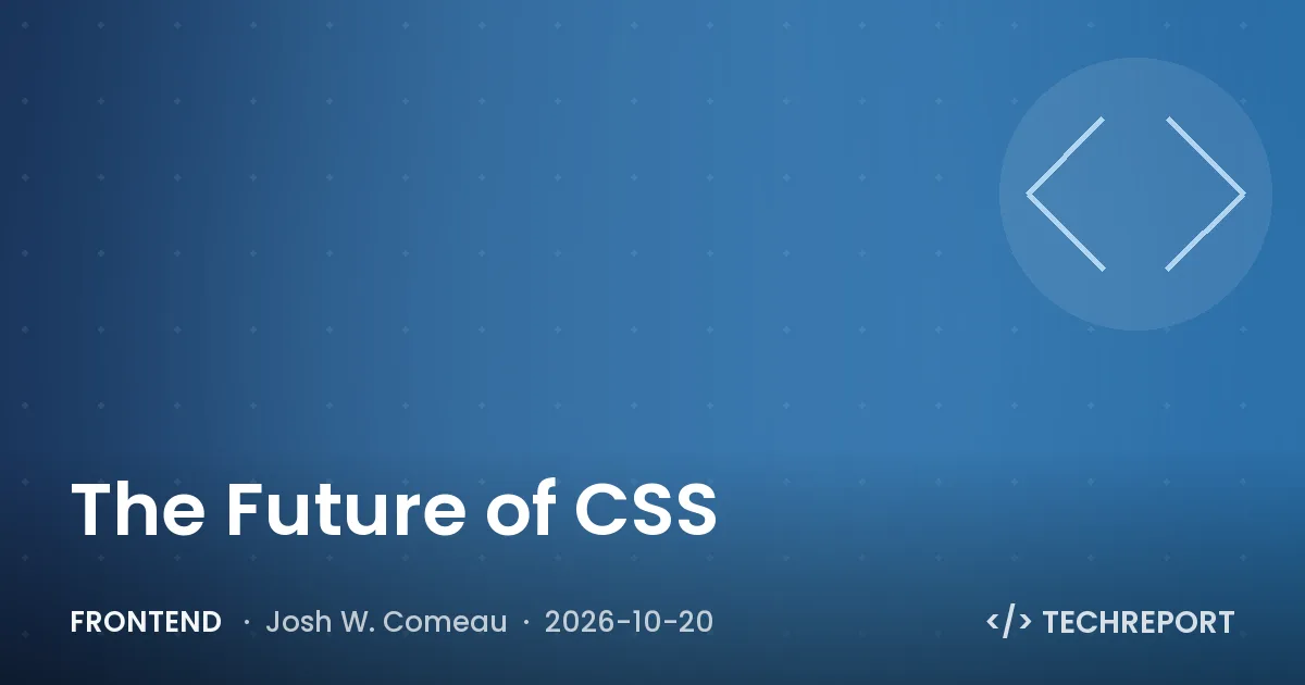 Frontend — The Future of CSS ✨
