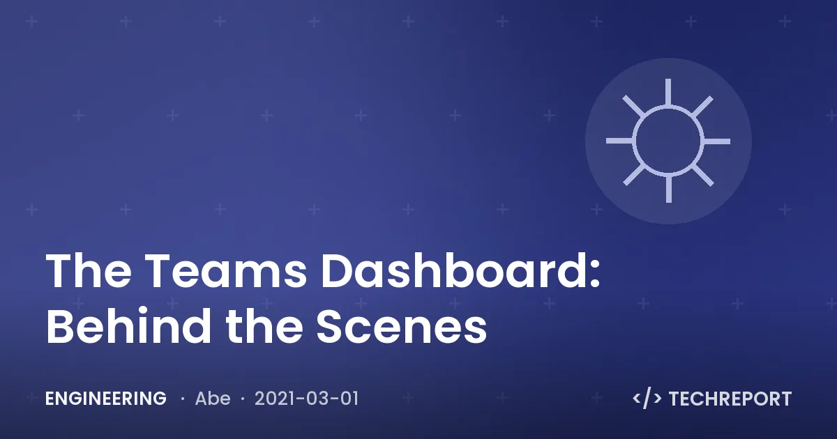 Engineering — The Teams Dashboard: Behind the Scenes