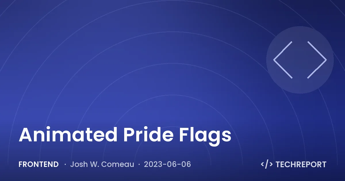 Frontend — Animated Pride Flags