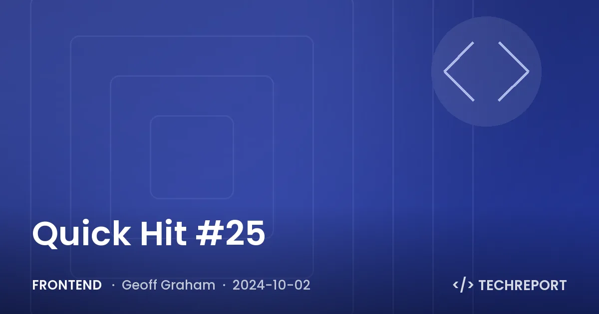 Quick Hit #25