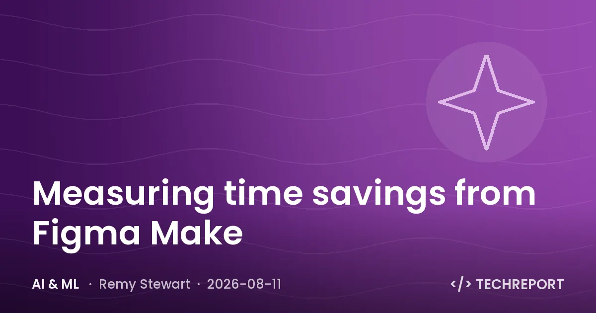 AI & ML — Measuring time savings from Figma Make