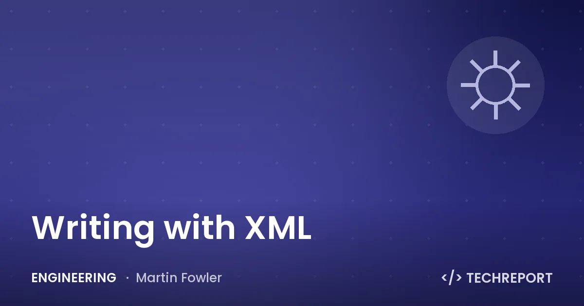 Engineering — Writing with XML