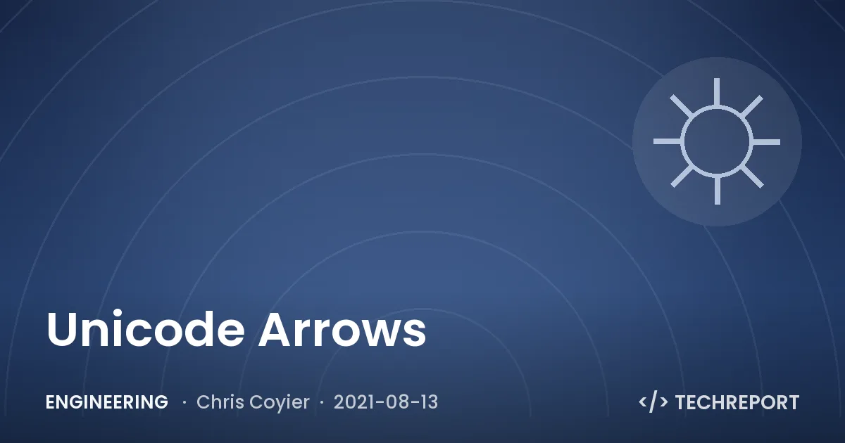 Unicode Arrows