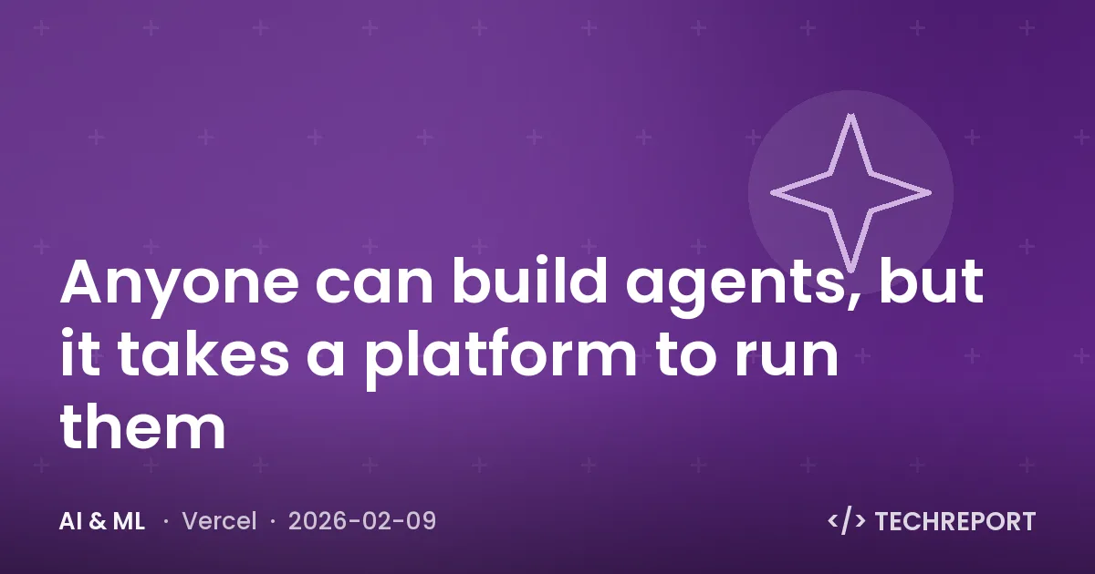 AI & ML — Anyone can build agents, but it takes a platform to run them