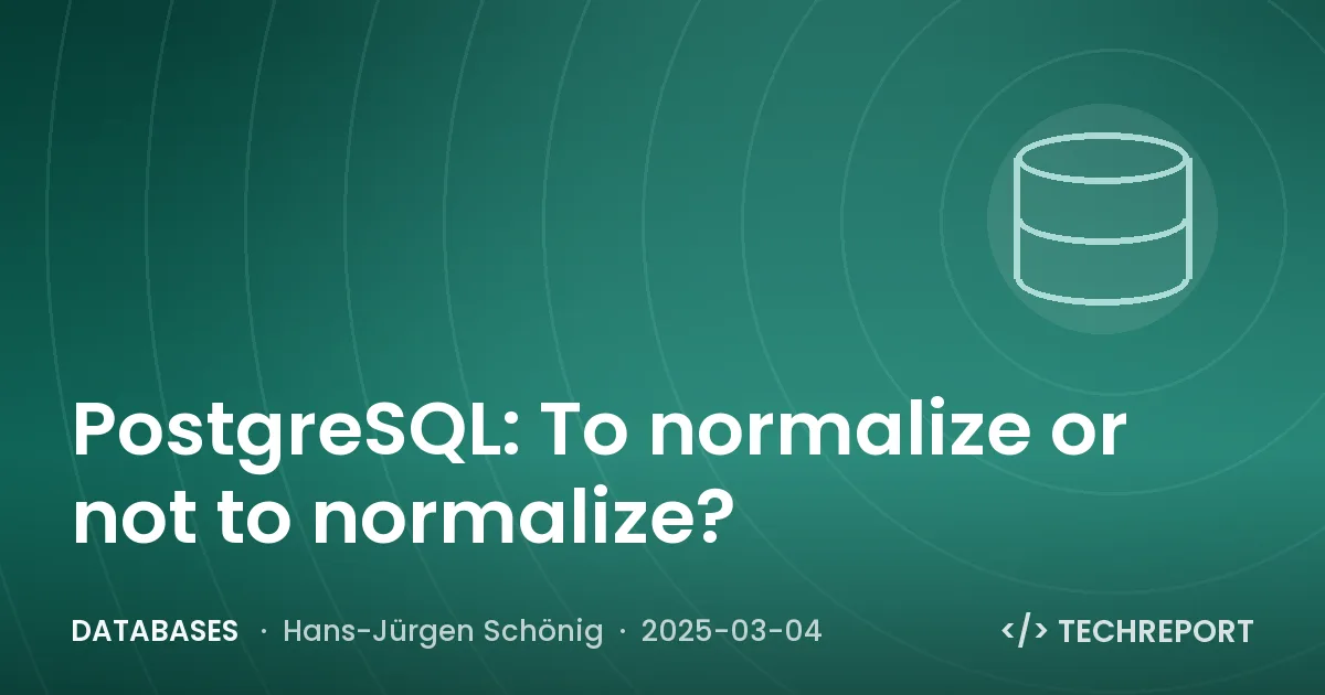PostgreSQL: To normalize or not to normalize?