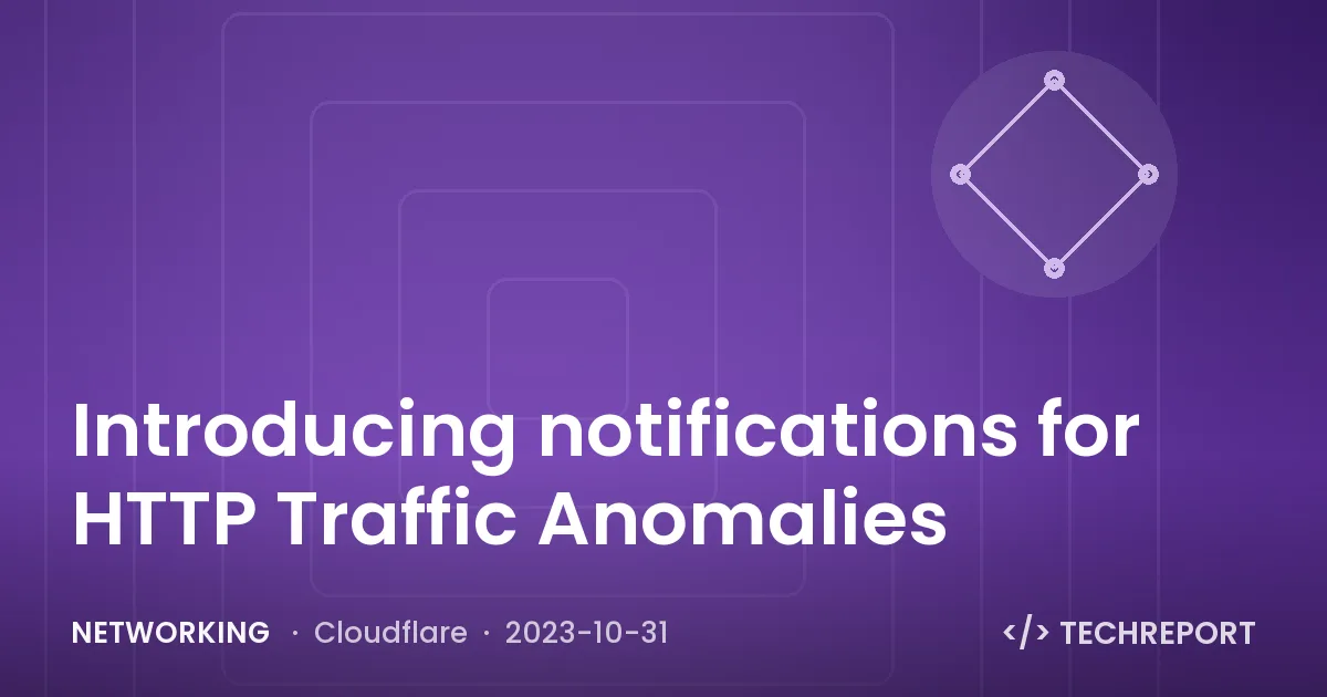 Introducing notifications for HTTP Traffic Anomalies