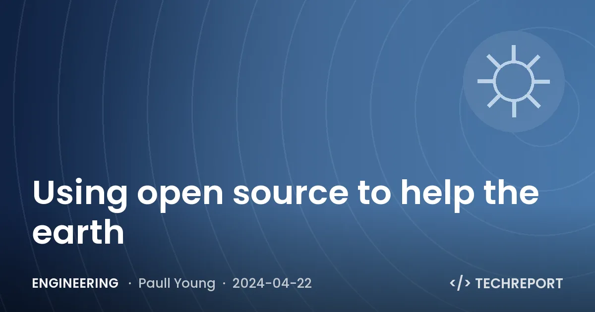 Using open source to help the earth