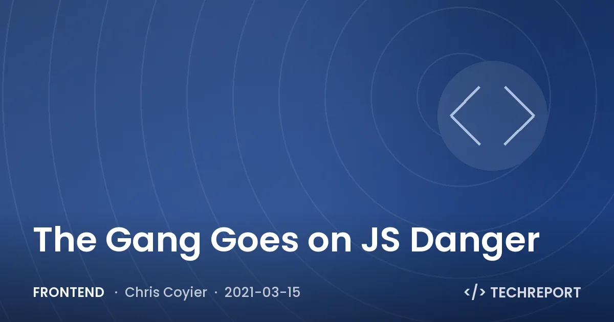 The Gang Goes on JS Danger