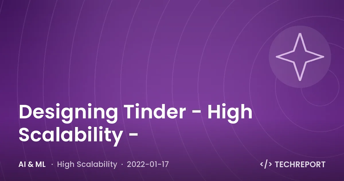 AI & ML — Designing Tinder - High Scalability -