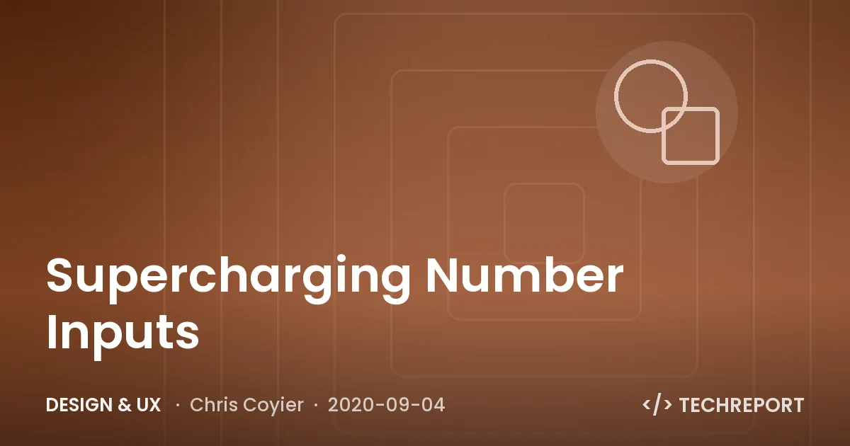 Supercharging Number Inputs