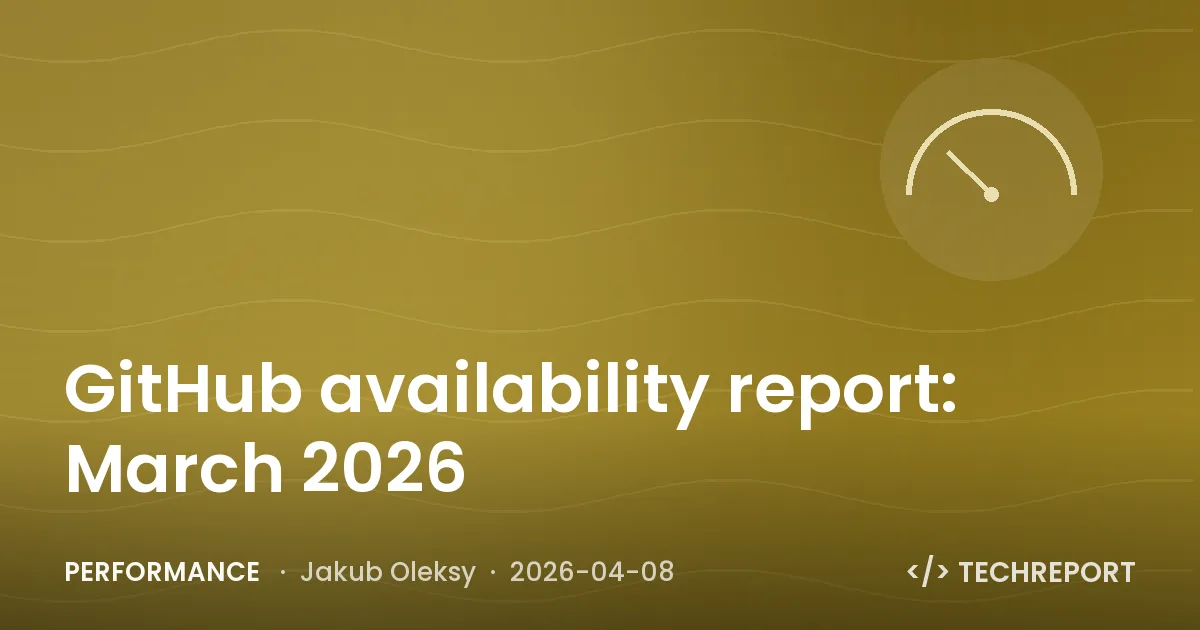 Performance — GitHub availability report: March 2026