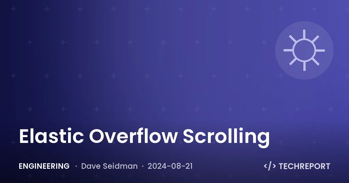 Elastic Overflow Scrolling
