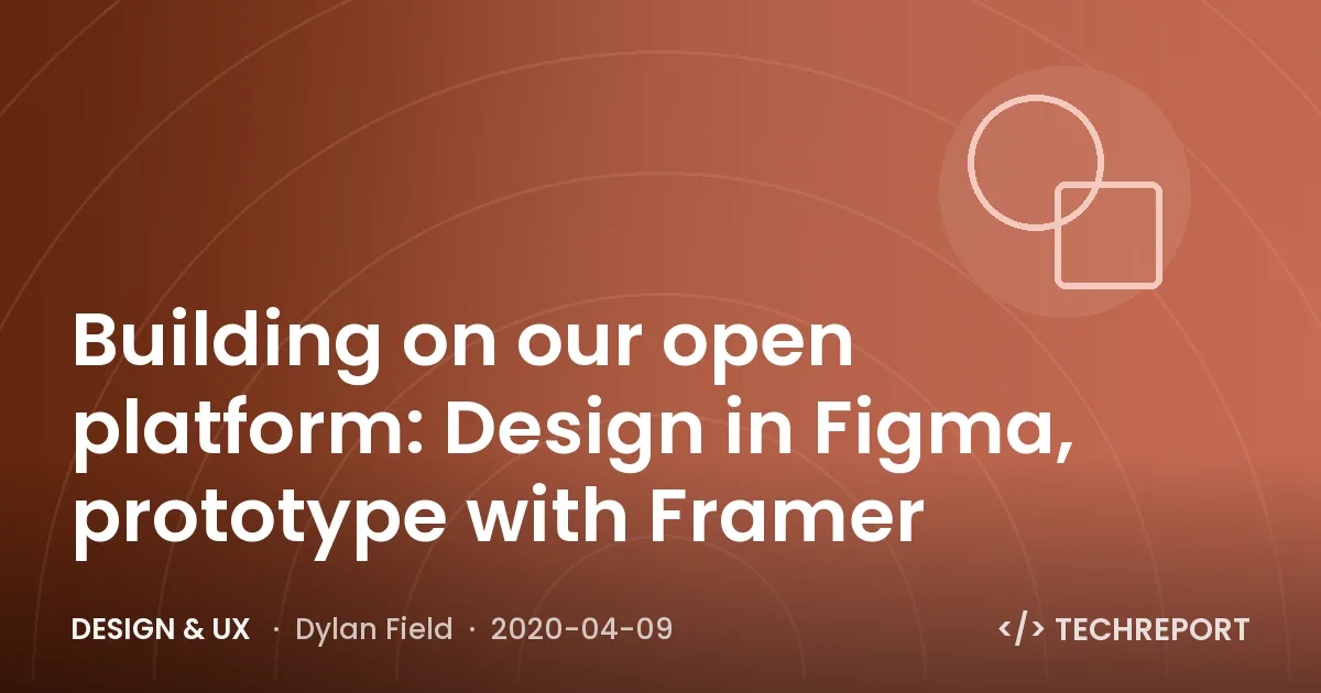 Design & UX — Building on our open platform: Design in Figma, prototype with Framer