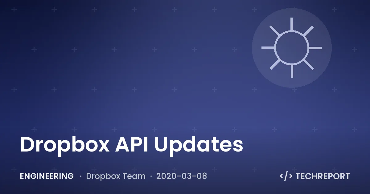 Dropbox API Updates