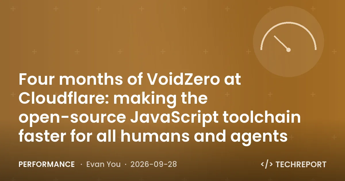 Performance — Four months of VoidZero at Cloudflare: making the open-source JavaScript toolchain faster for all humans and agents
