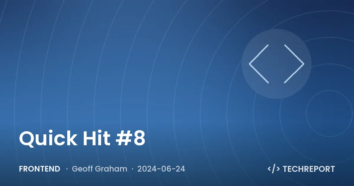 Quick Hit #8
