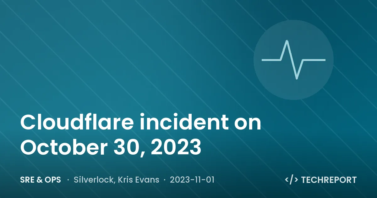 Cloudflare incident on October 30, 2023