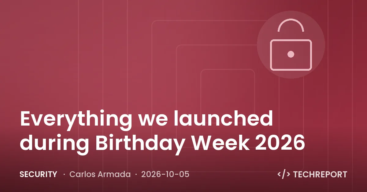 Security — Everything we launched during Birthday Week 2026