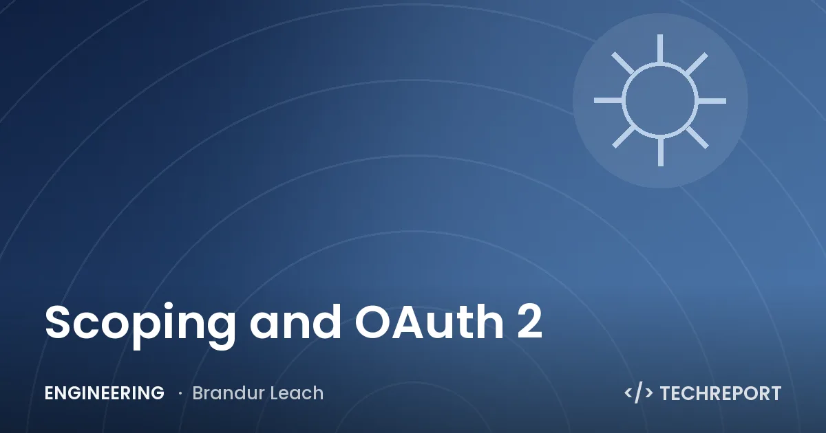 Scoping and OAuth 2