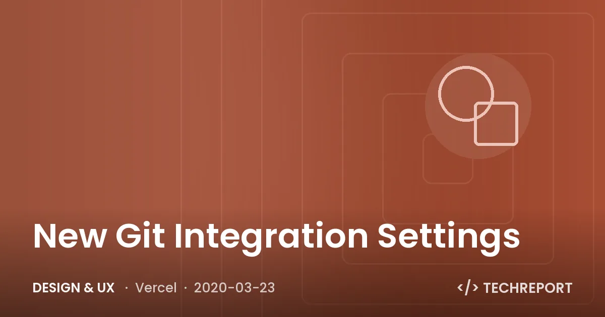 Design & UX — New Git Integration Settings