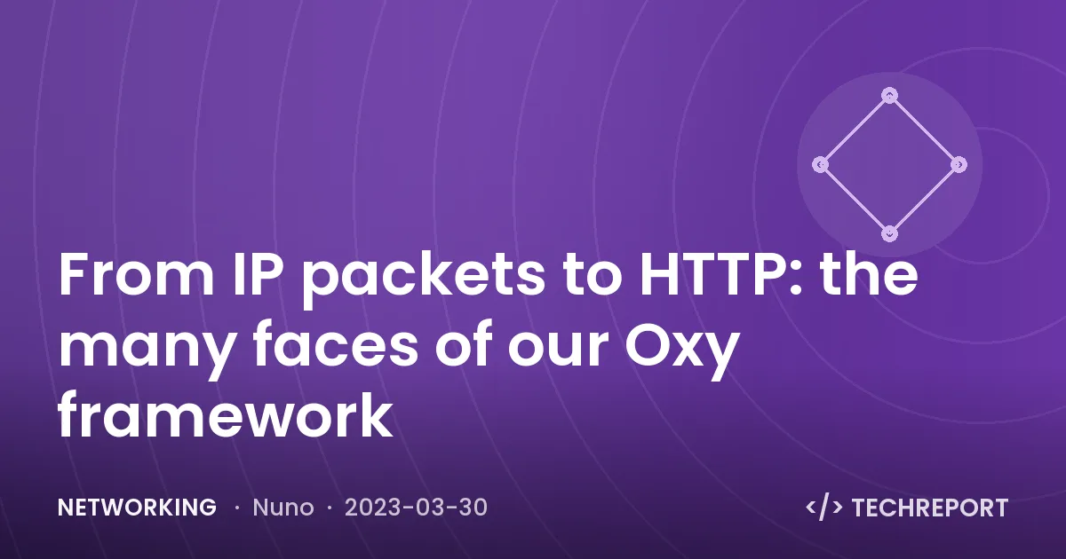 Networking — From IP packets to HTTP: the many faces of our Oxy framework