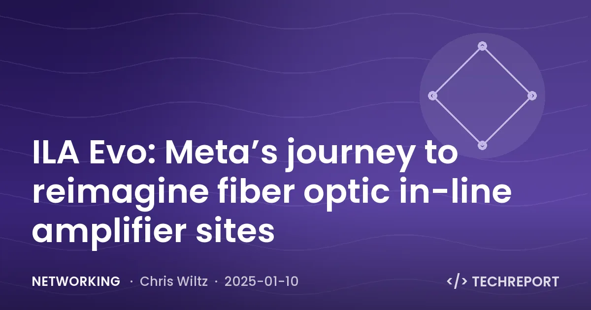 ILA Evo: Meta’s journey to reimagine fiber optic in-line amplifier sites