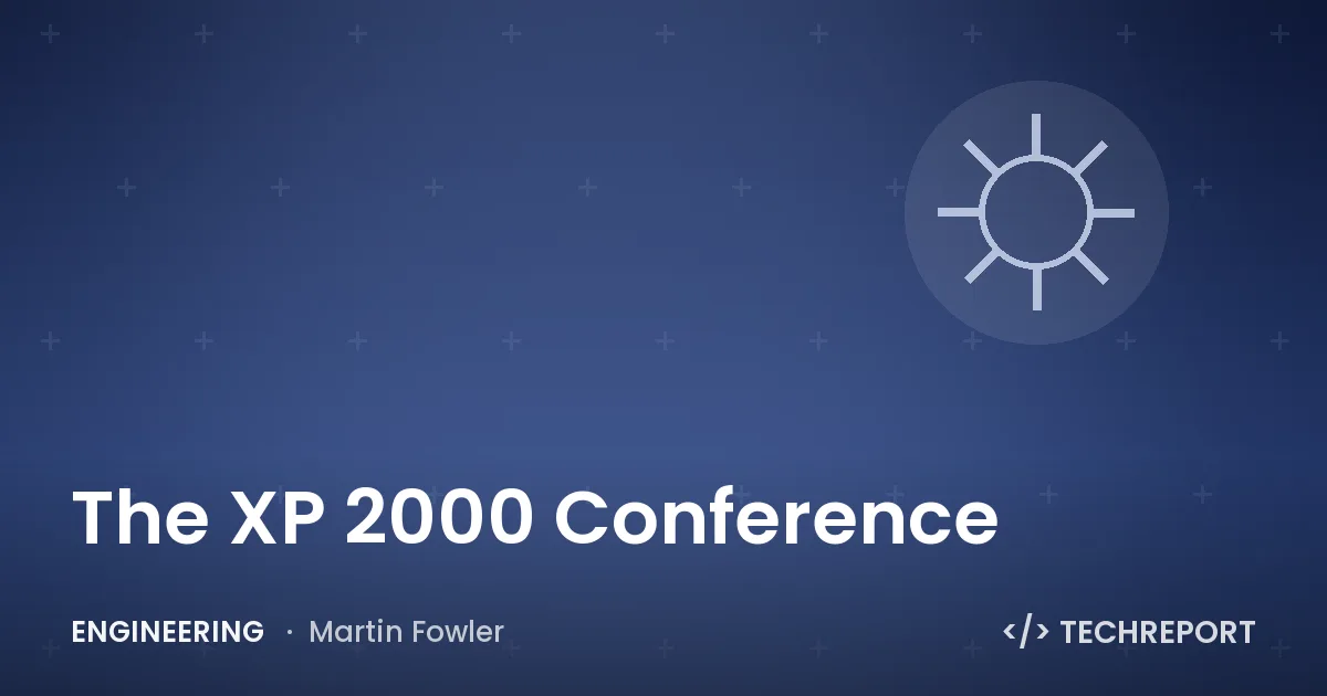Engineering — The XP 2000 Conference