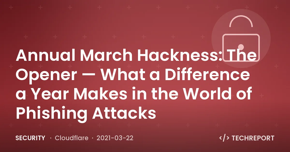 Annual March Hackness: The Opener — What a Difference a Year Makes in the World of Phishing Attacks
