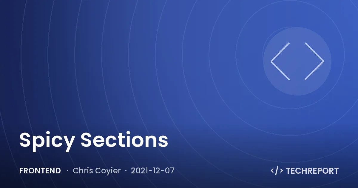 Spicy Sections