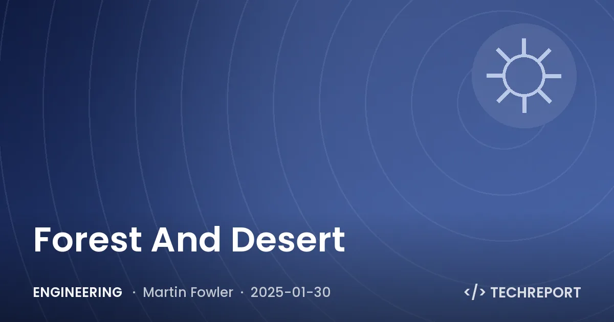 Engineering — Forest And Desert