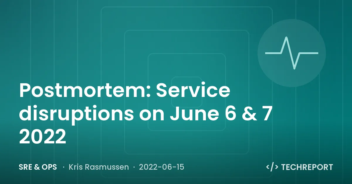 Postmortem: Service disruptions on June 6 & 7 2022