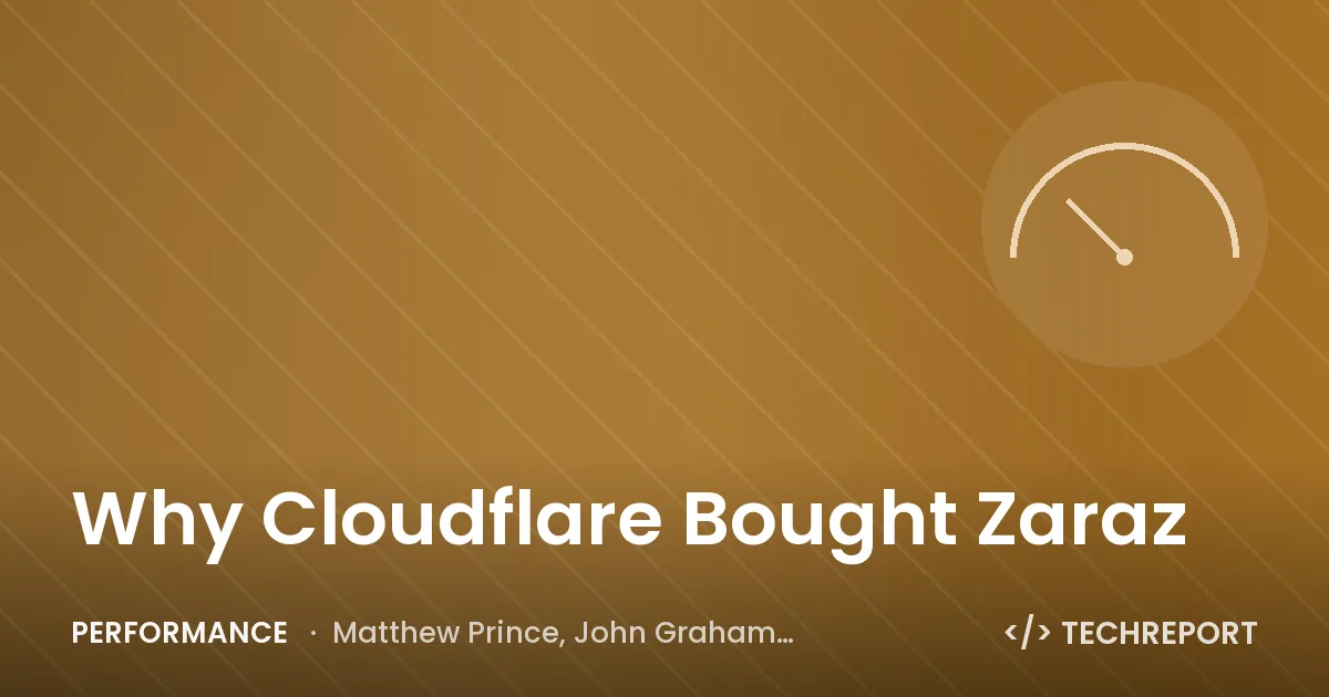 Performance — Why Cloudflare Bought Zaraz